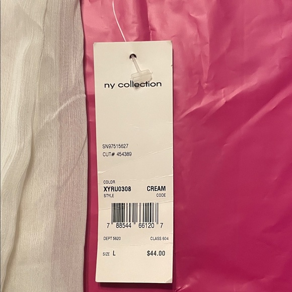 NY Collection Ivory Lace Blouse - Picture 10 of 11